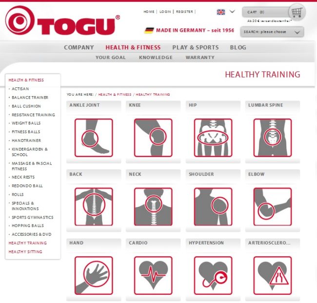 Healthy_Training_categories healthy training, movement concept, hip training, knee training, back training, shoulder training, neck training,