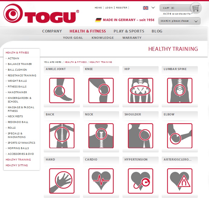 Healthy_Training_categories healthy training, movement concept, hip training, knee training, back training, shoulder training, neck training,